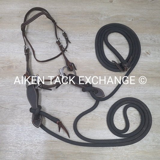 Mecate Set; Weaver Leather Bridle, Cris Cox Bit, & Downunder Horsemanship Mecate