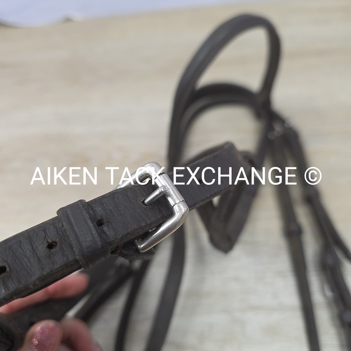 Plain Raised Bridle, No Reins, Brown, Size Cob