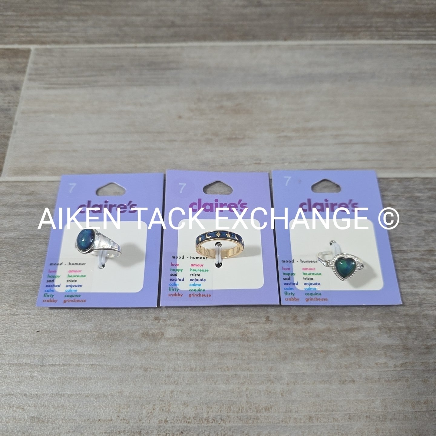 Claire's Mood Rings (3) - Size 7