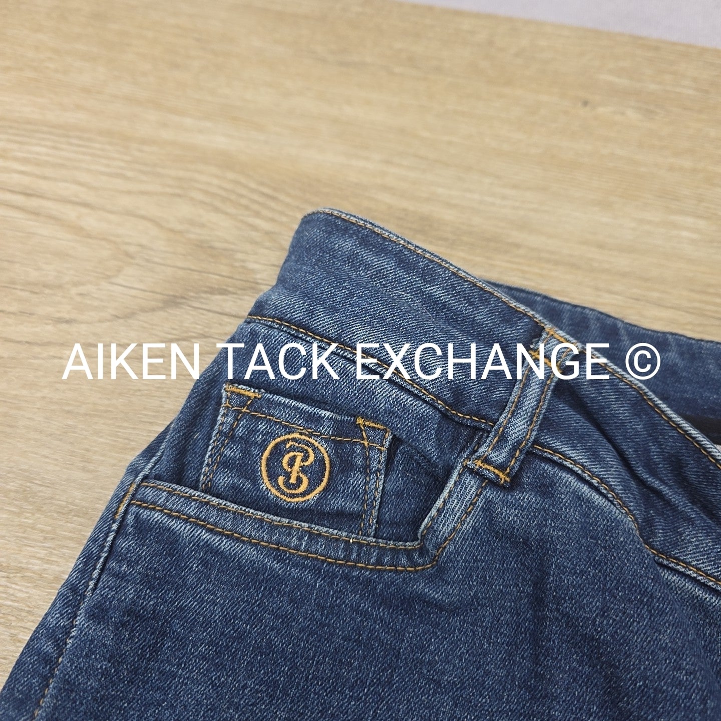 PS of Sweden Maggie Silicone Grip Full Seat Denim Breeches, Size 42 US 30