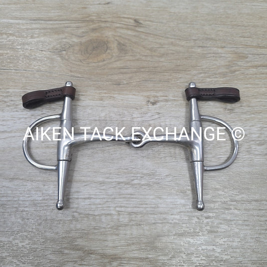 Singe Joint Full Cheek Pony Bit with Keepers, 4.5"