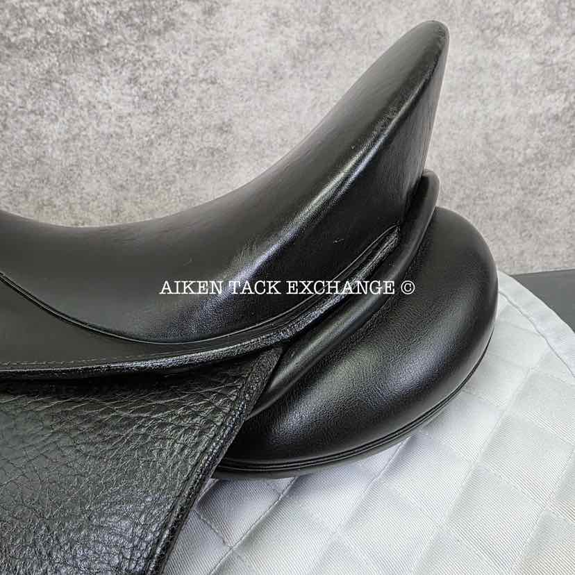 2001 Schleese Jane Savoie Dressage Saddle, 17" Seat, MW/W Tree, Wool Flocked Panels