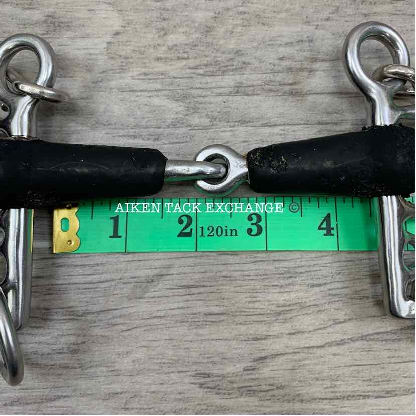Single Joint Rubber Pelham Bit (has chew marks & blemishes) 4.25"