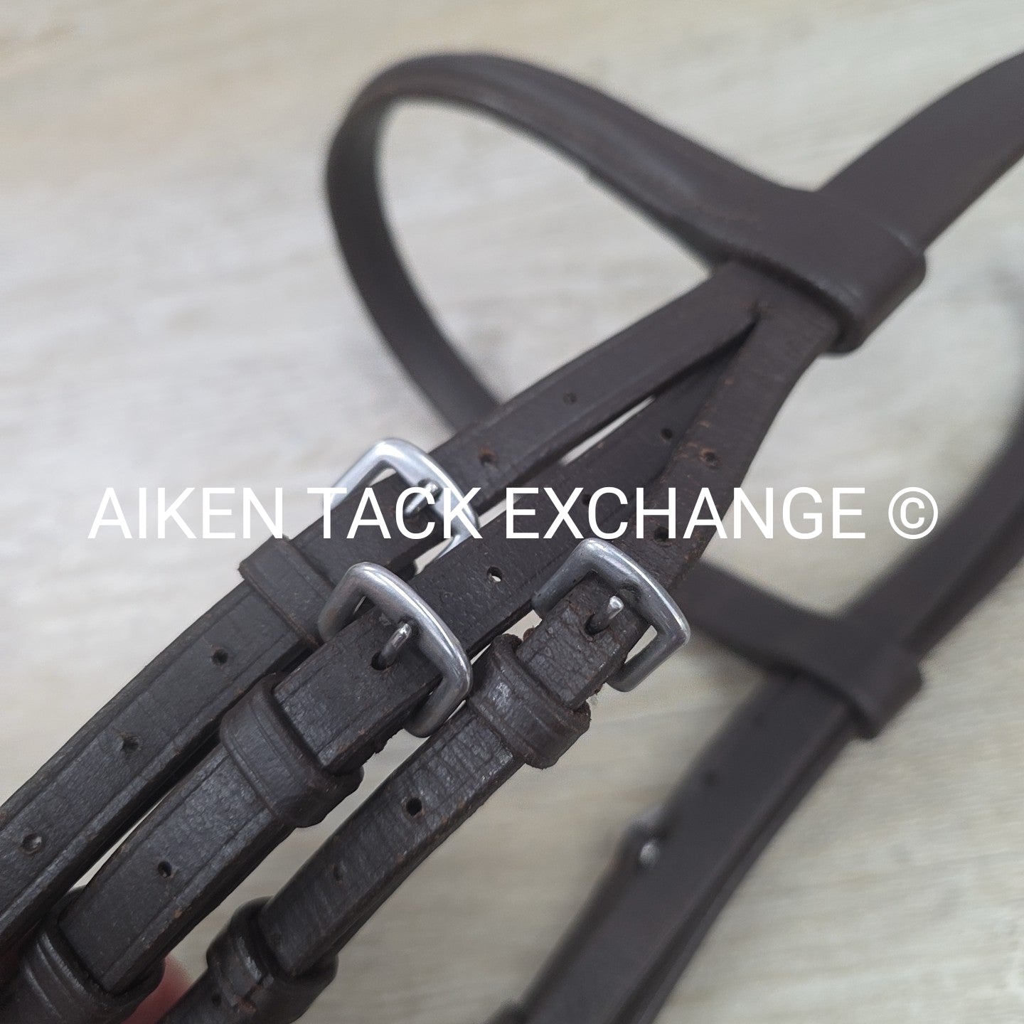 Plain Raised Bridle, No Reins, Brown, Size Full