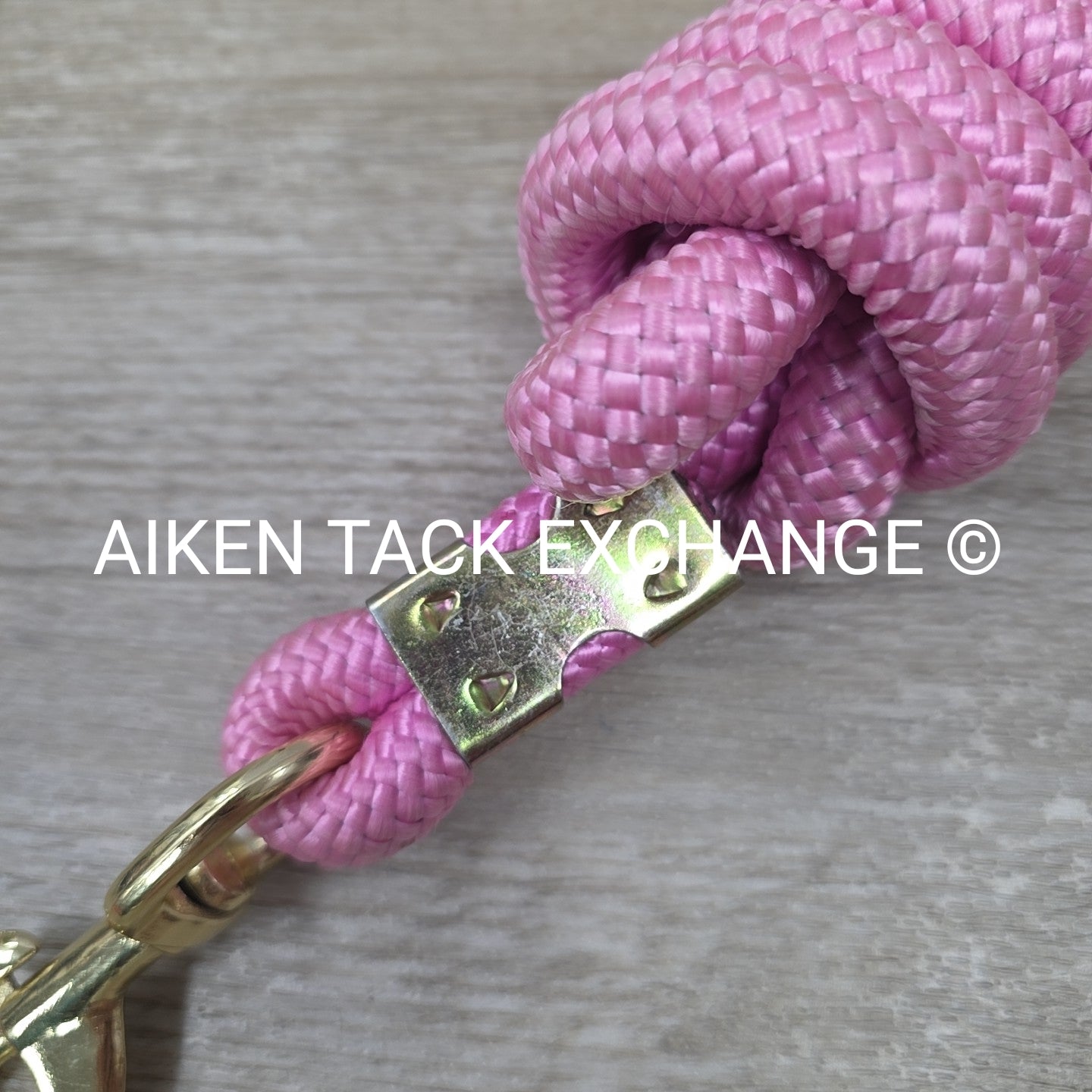Equitem Braided Nylon Lead Rope with Leather Popper