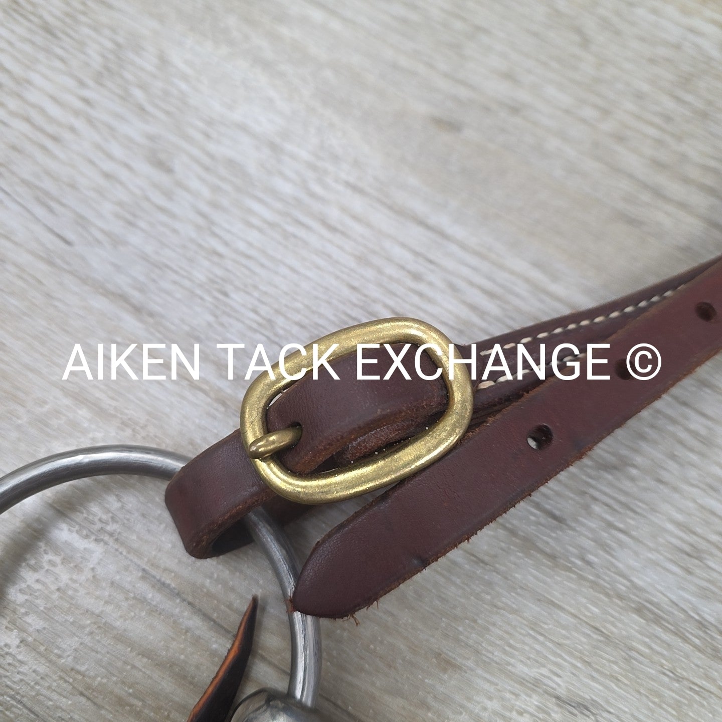 One Ear Headstall with Matching Split Reins & 4.5" Single Joint Loose Ring Bit