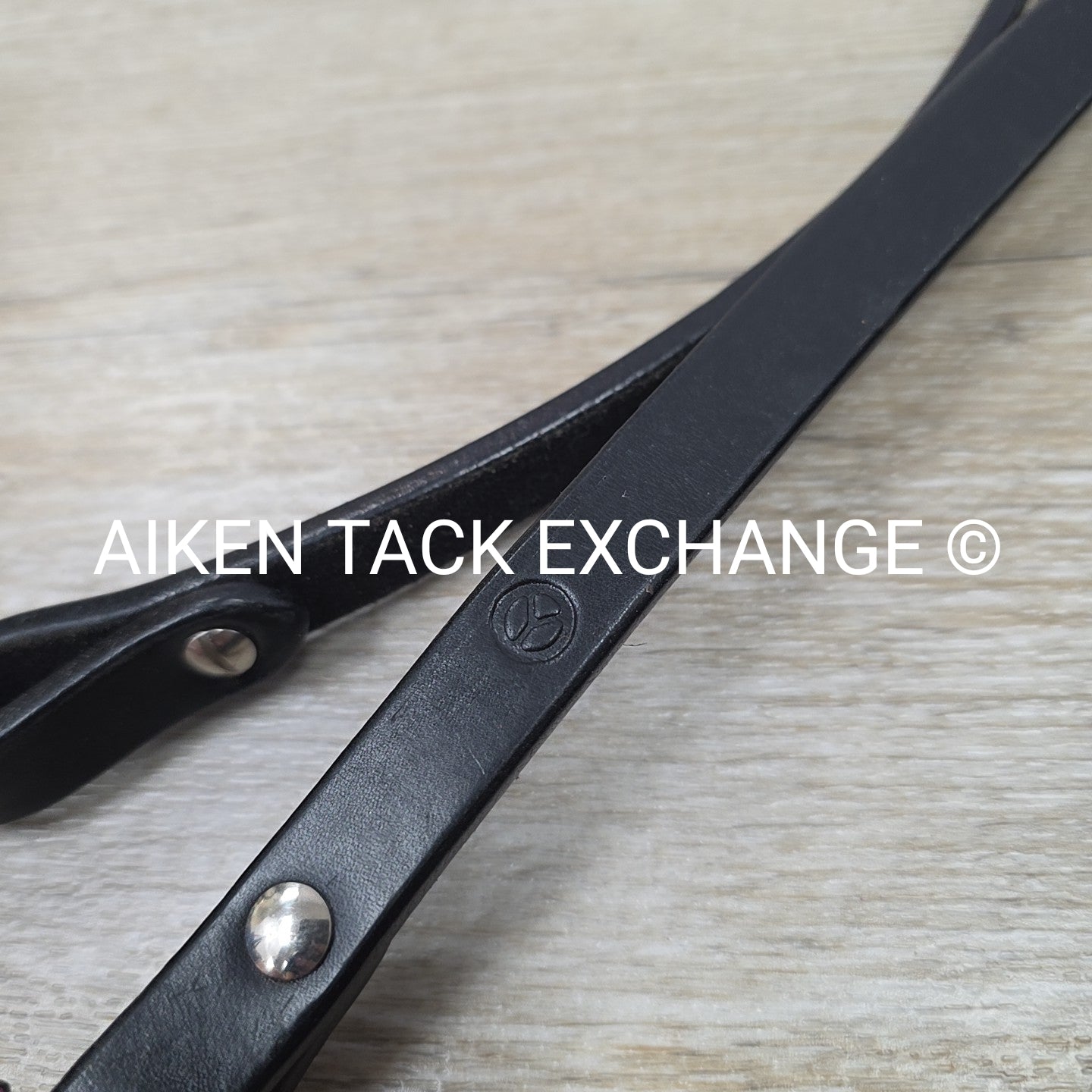 Circle Y Browband Headstall with Reins, Black, Size Full
