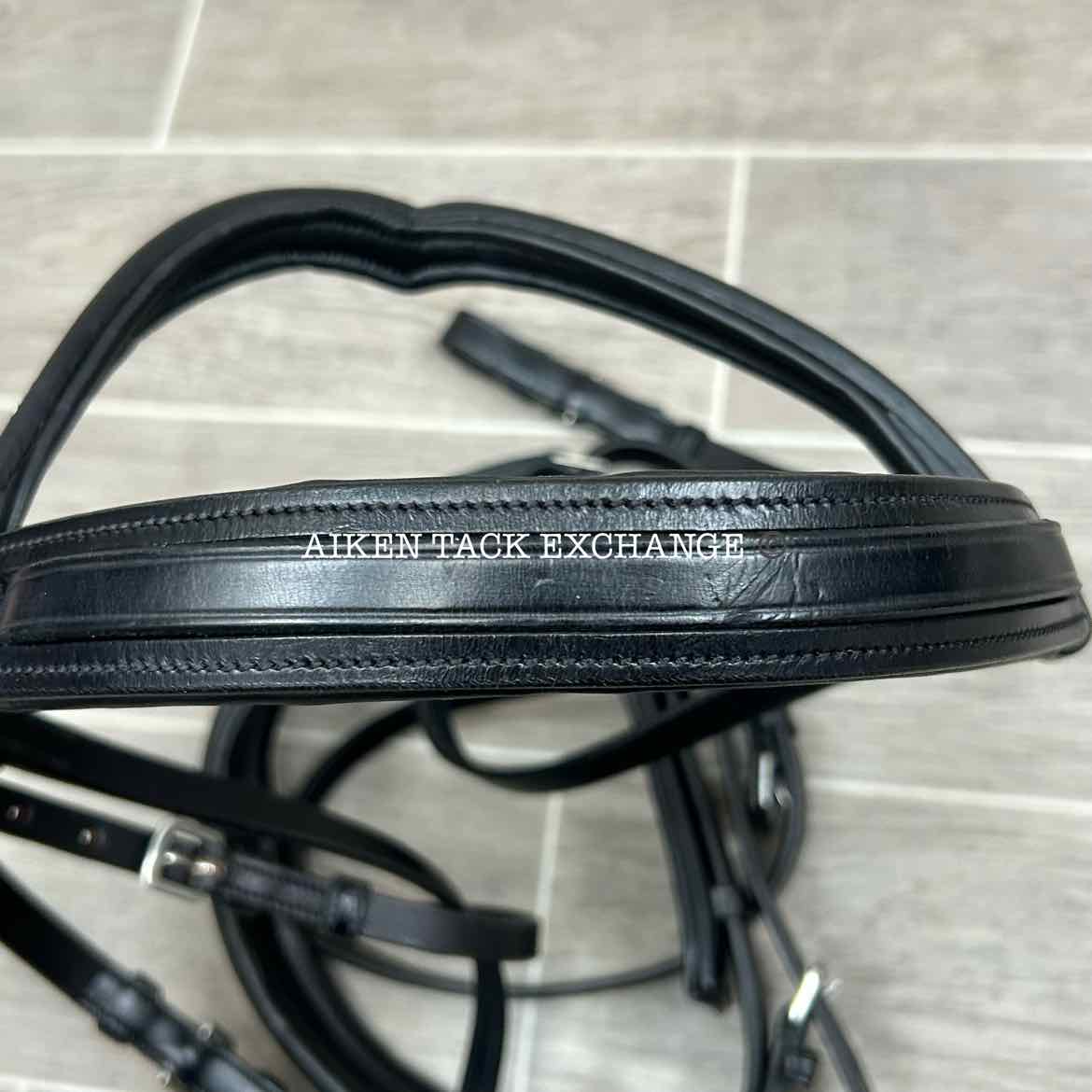 KL Select KL Italia Pirouette Flash Bridle with Reins, Black, Size Cob