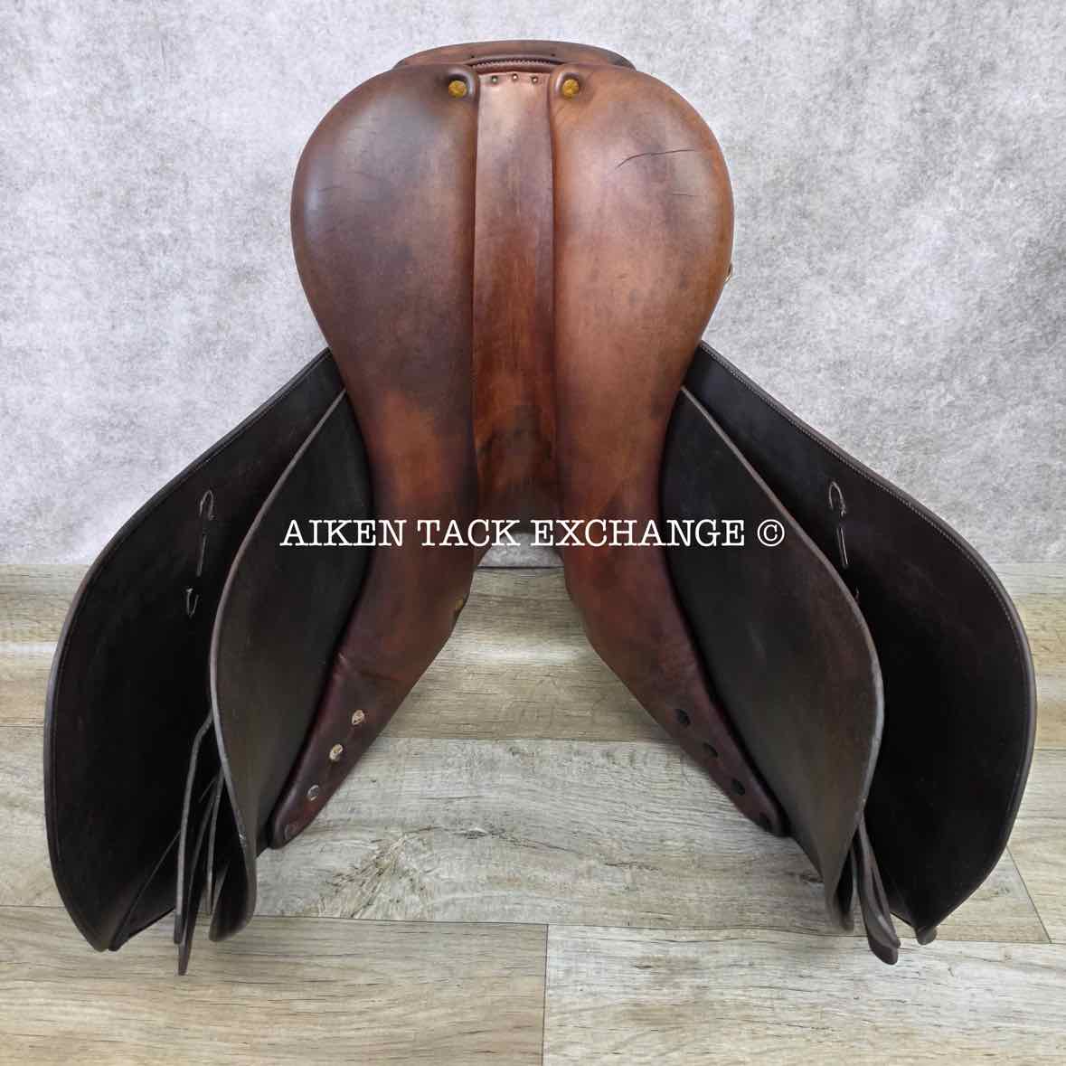 1998 PJ by Bruno Delgrange Close Contact Jump Saddle, 17.5" Seat, 4L Flap, Medium Tree, Foam Panels