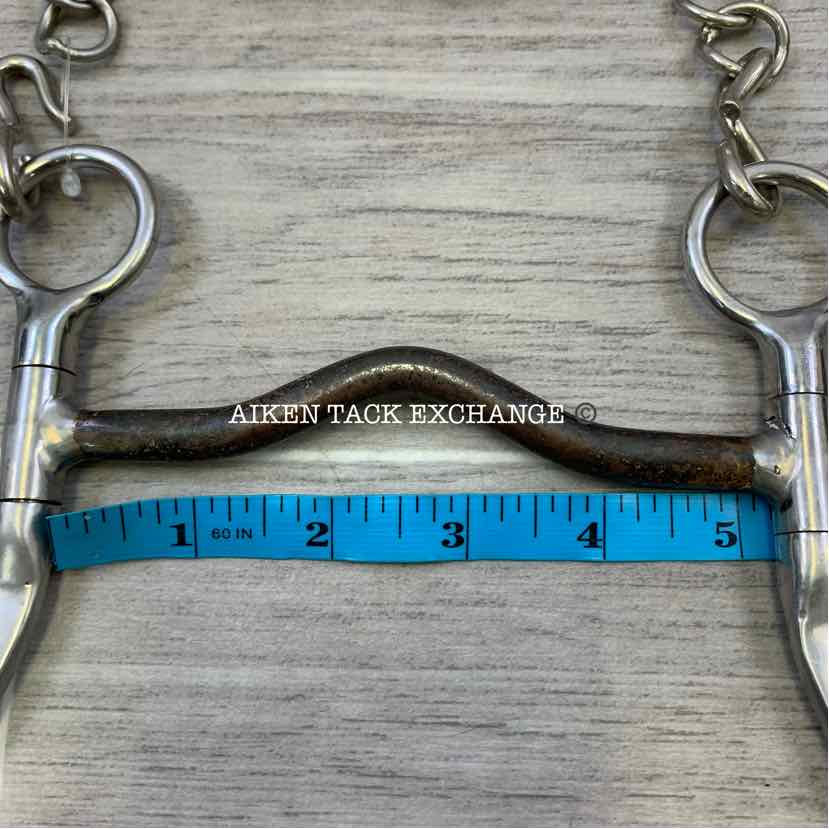 Mullen Mouth Ported Sweet Iron Shanked Bit 5"