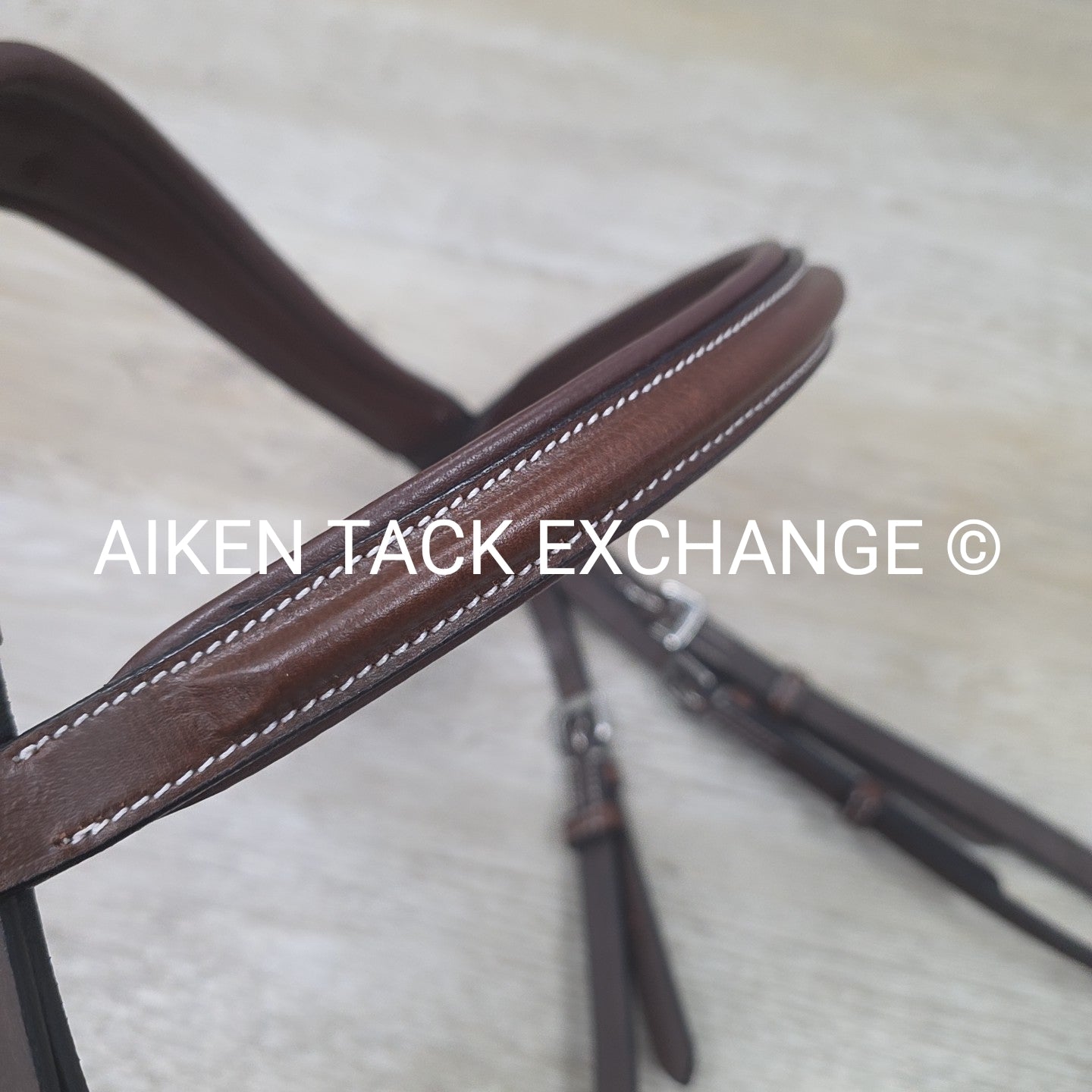 HDR Pro Mono Crown Figure 8 Bridle with Rubber Reins, Australian Nut, Oversize