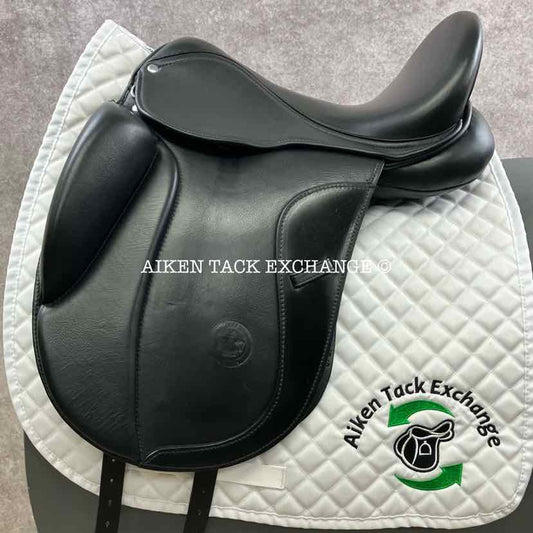 Sella Soleil Passagio Dressage Saddle, 17" Seat, Extra Wide Tree, Wool Flocked Panels