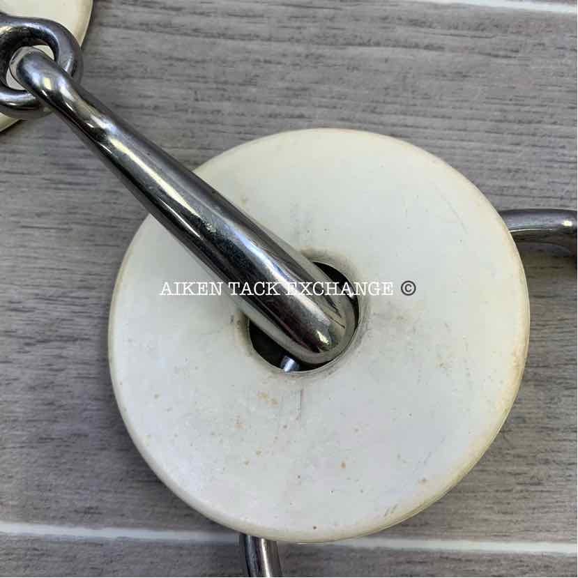 Single Joint Large Ring Polo Gag Bit w/ Bit Guards 5"