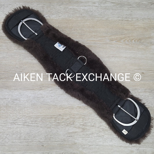 CAS Equestrian Sheepskin Cinch, Brown, 24"