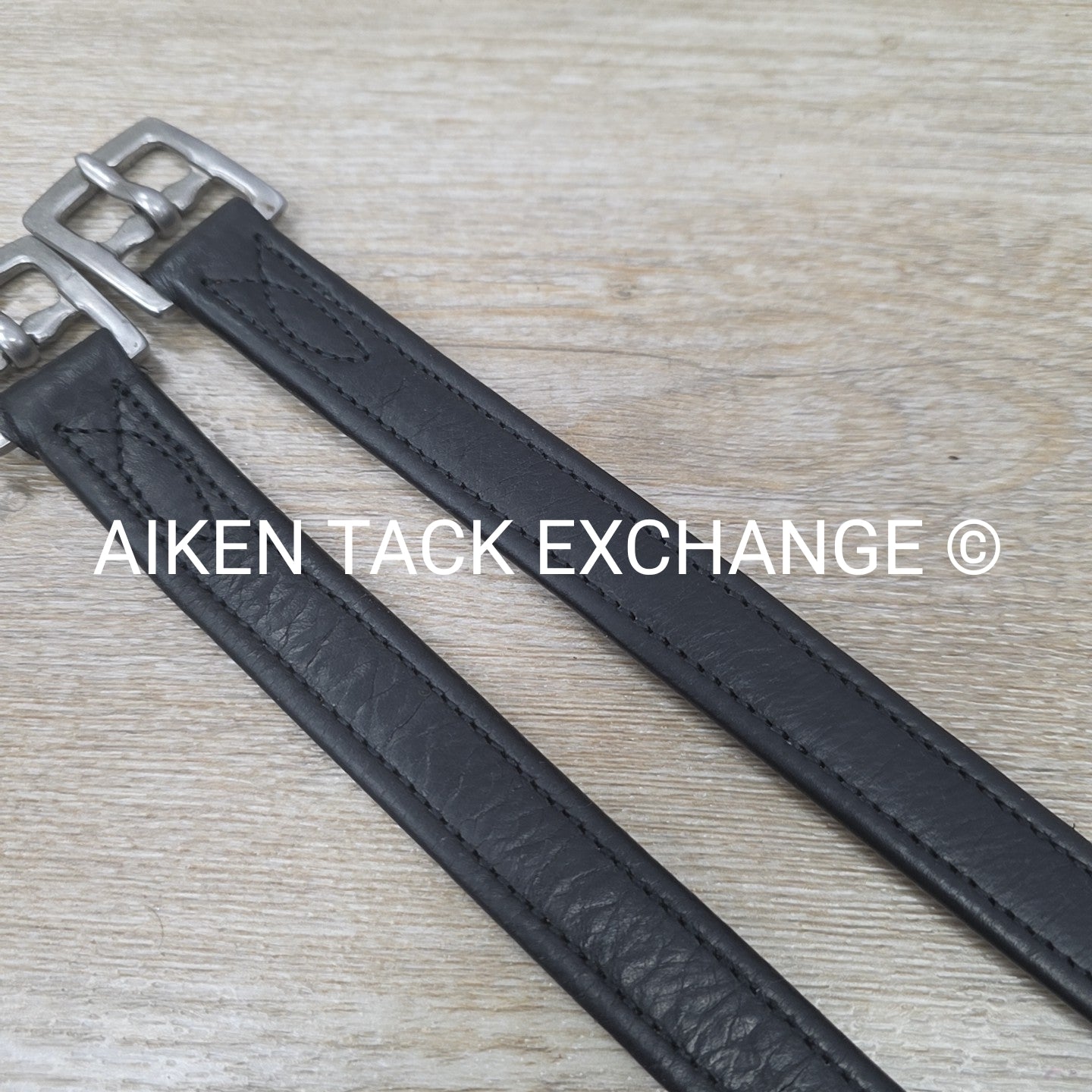 Nylon Lined Wrapped Stirrup Leathers, Black, 66"