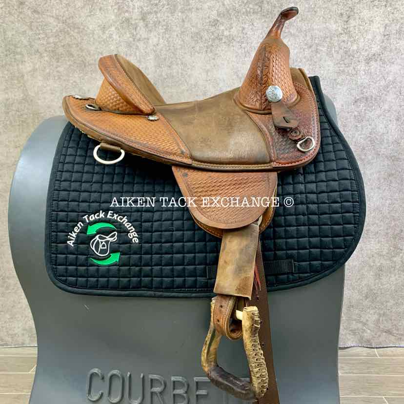 **SOLD** 1996 Bob Marshall by Circle Y 3520 Treeless Barrel Racing Western Saddle, 14" - 14.5" Seat