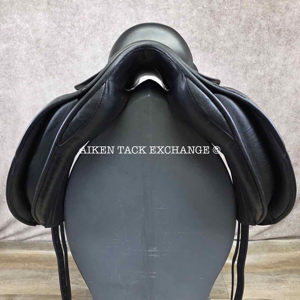 2007 Black Country Eloquence Dressage Saddle, 17.5" Seat, Medium Wide Tree, Wool Flocked Panels