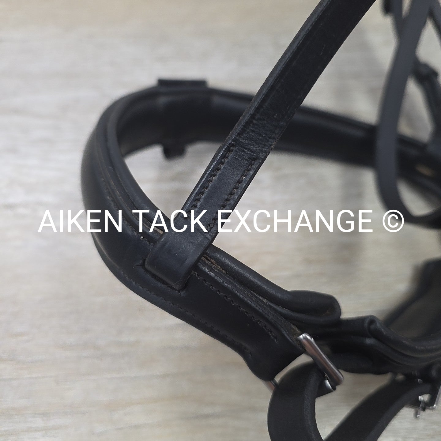 Montar Fair Snaffle Bridle, Missing Flash Strap, Rubber Reins, Black, Size Cob