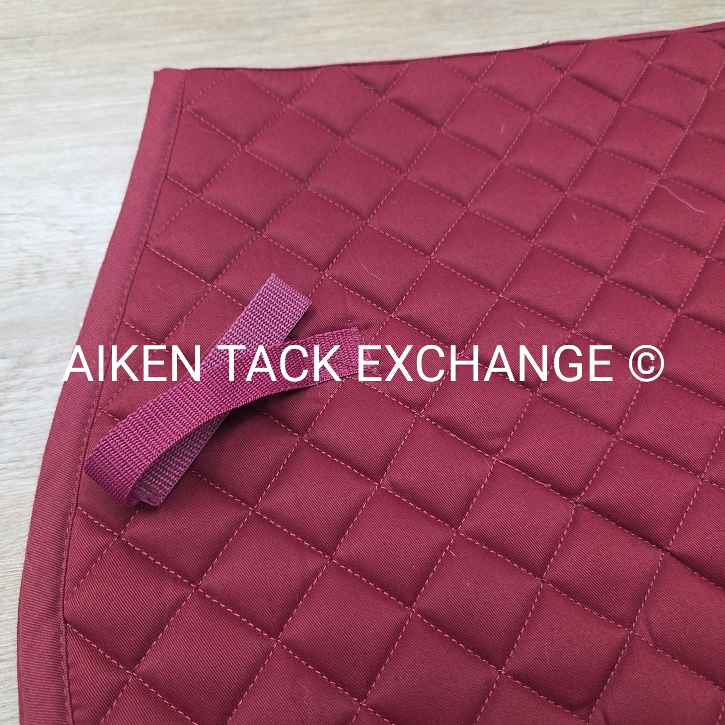 Dover Saddlery All Purpose Saddle Pad with Aiken Tack Exchange Logo, Burgundy