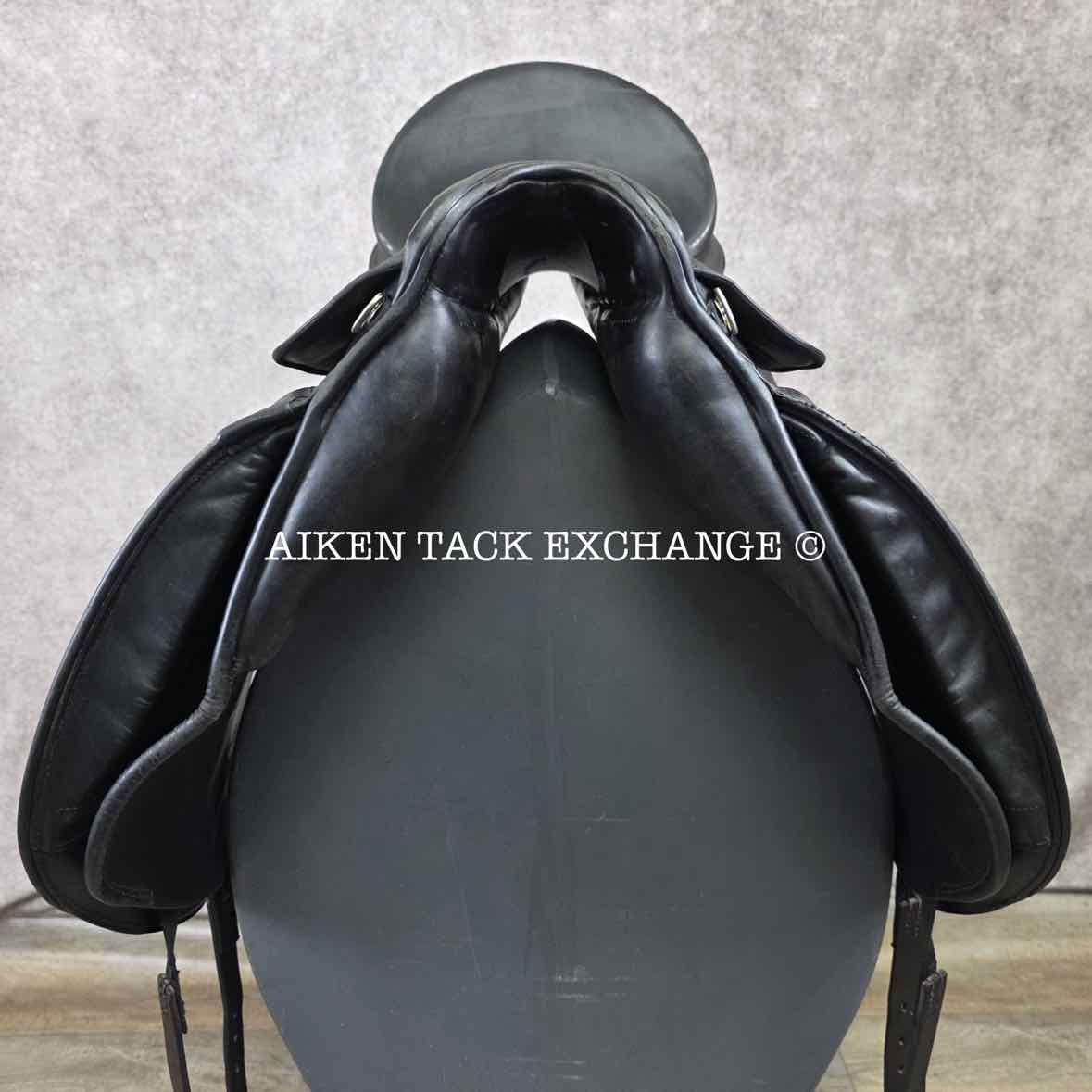 1986 Kieffer Udo Lange Dressage Saddle, 17" Seat, Narrow Tree, Wool Flocked Panels
