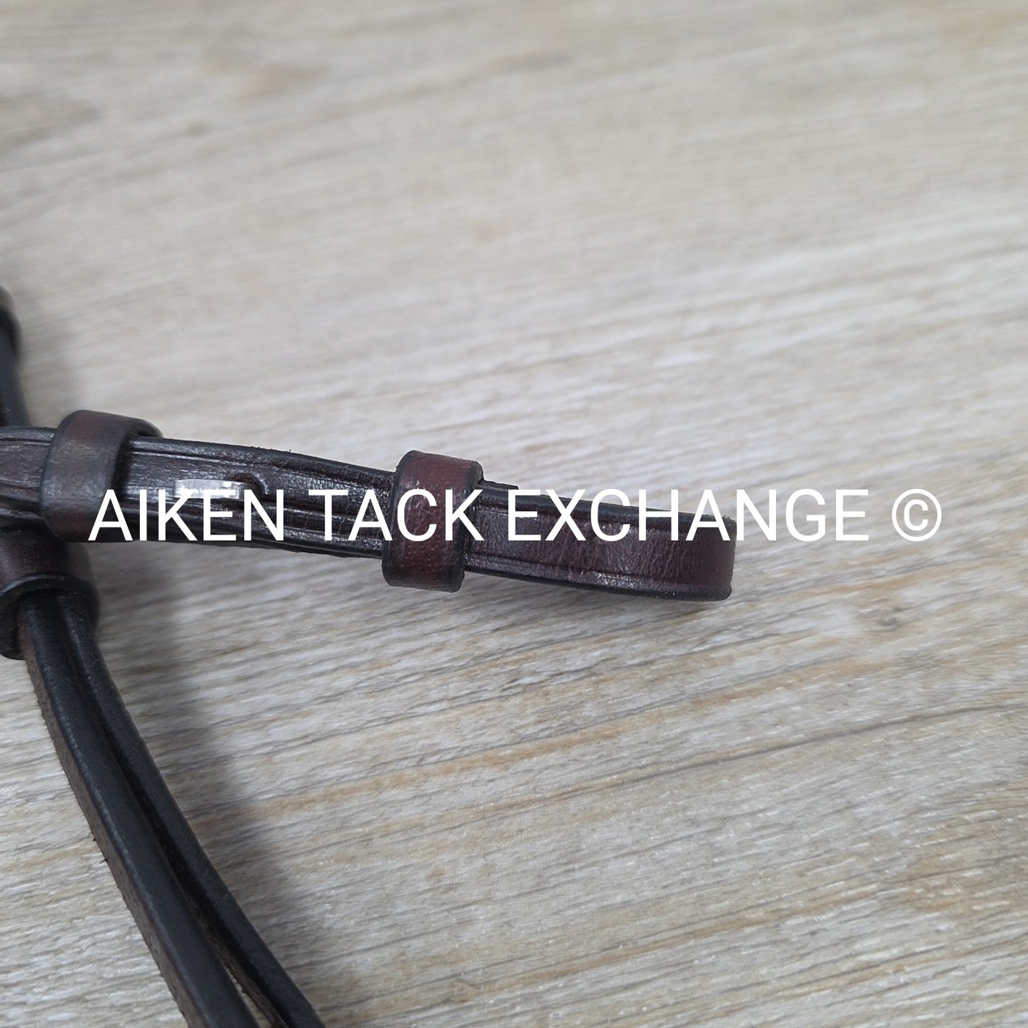 Leather Bradoon Hander, Hook Studs, Brown, Size Cob