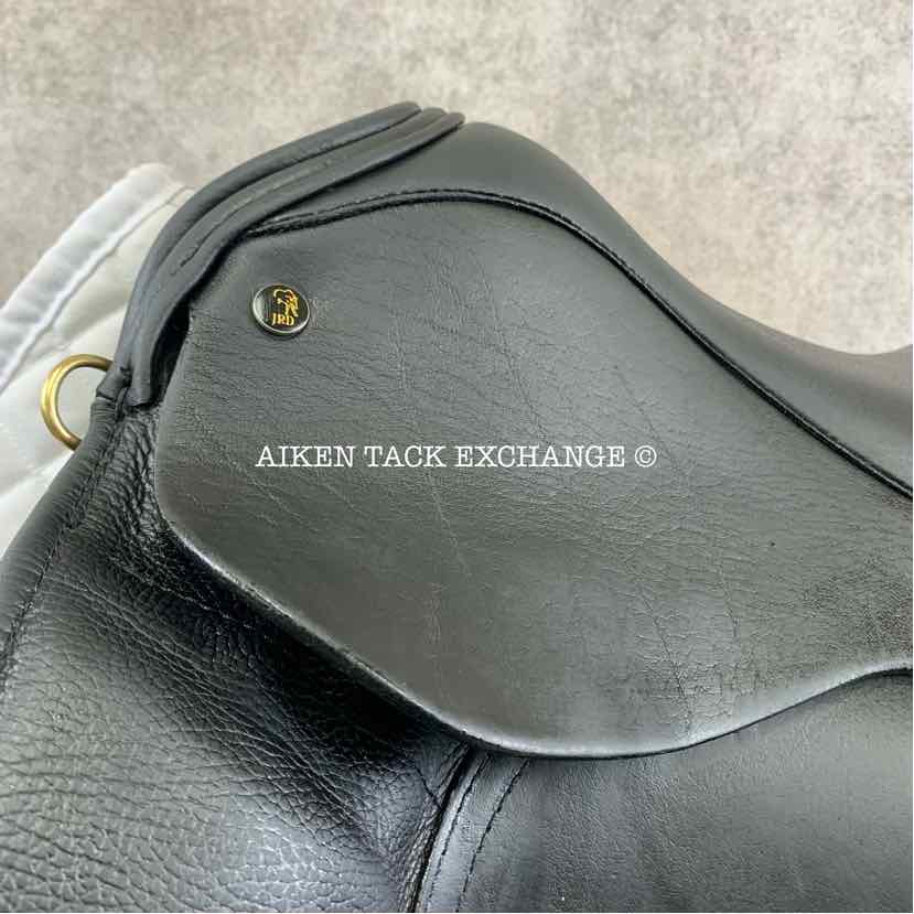 **SOLD** 2015 JRD Bella Dressage Saddle, 17" Seat, Medium Wide Tree, Wool Flocked Panels