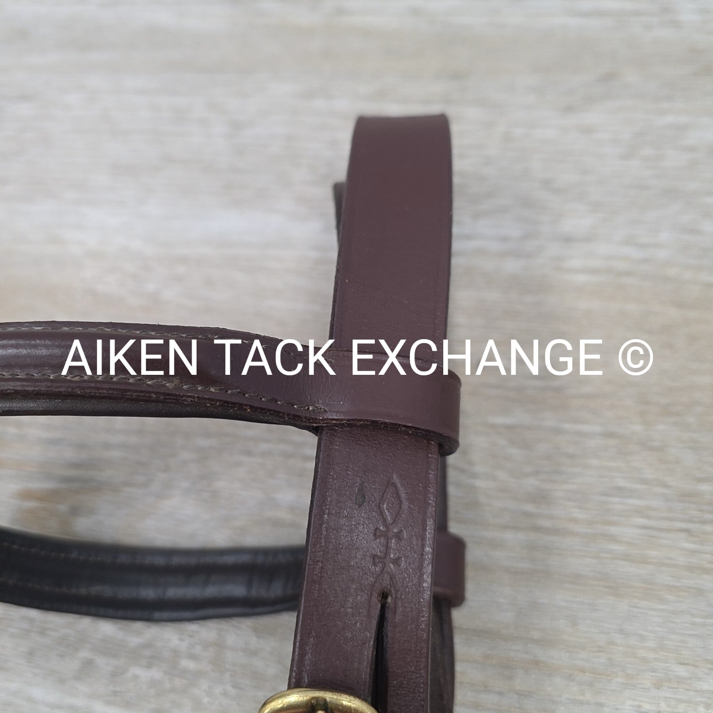 Harmohn Kraft Plain Raised Bridle with Laced Reins, Missing Flash Strap, Brown,