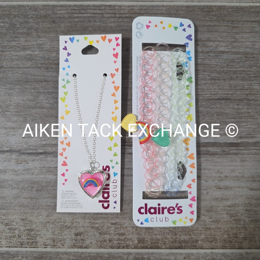 Claire's Necklace Bundle - 1 Locket, 3 Chokers