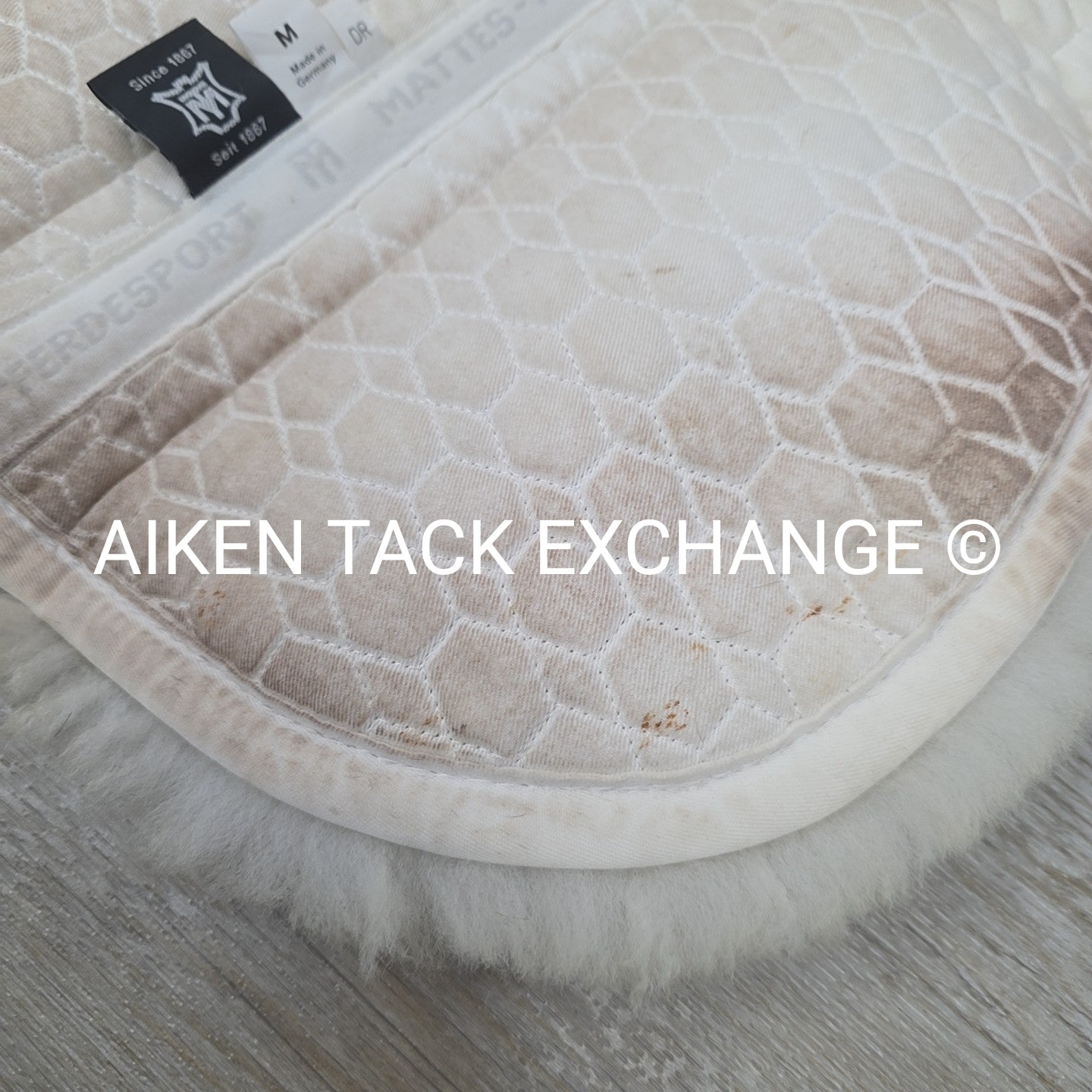 Mattes Platinum Dressage Sheepskin Half Pad, Size Medium