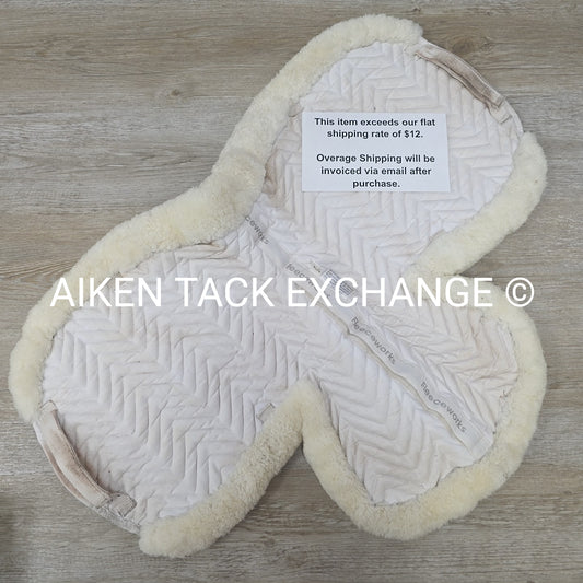 Fleeceworks Sheepskin Show Hunter Pad with Partial Trim, Size X-Large