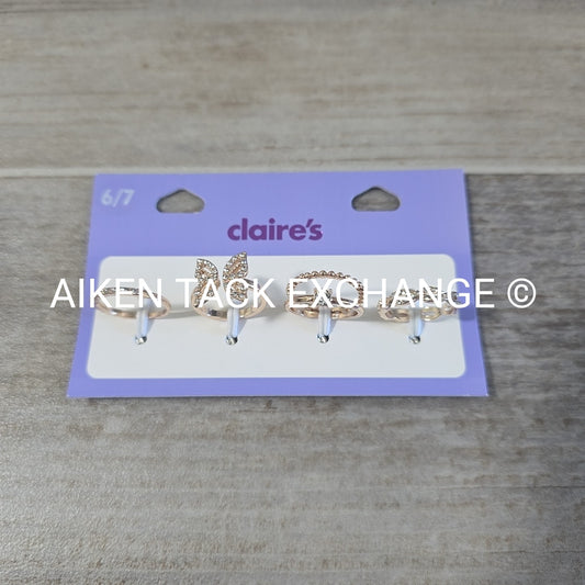 Claire's Ring Set (4) - Size 6/7
