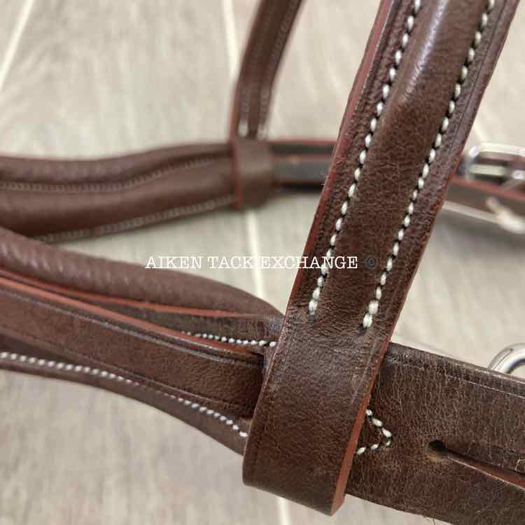 Devoucoux Chiberta Plain Raised Bridle, No Reins, Brown, Oversize, Brand New