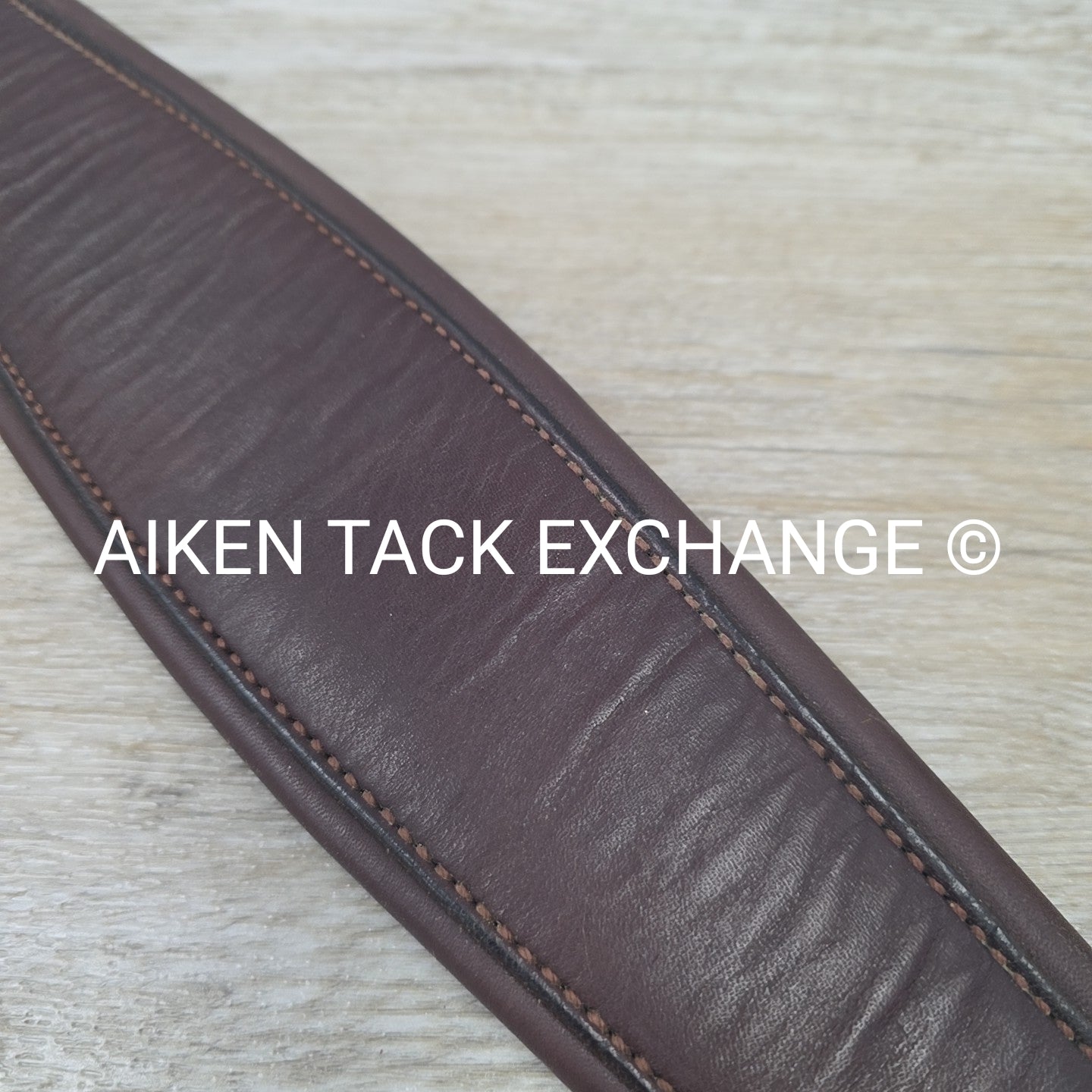 HFP Leather Girth with Single End Elastic, Brown, 54"