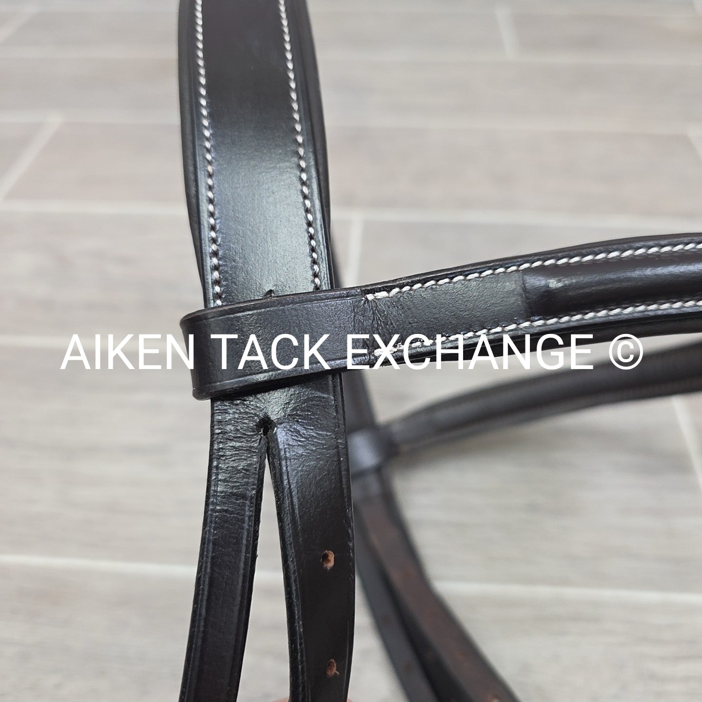 SmartPak Harwich Fancy Stitch Wide Noseband Bridle with Matching Reins, Oversize