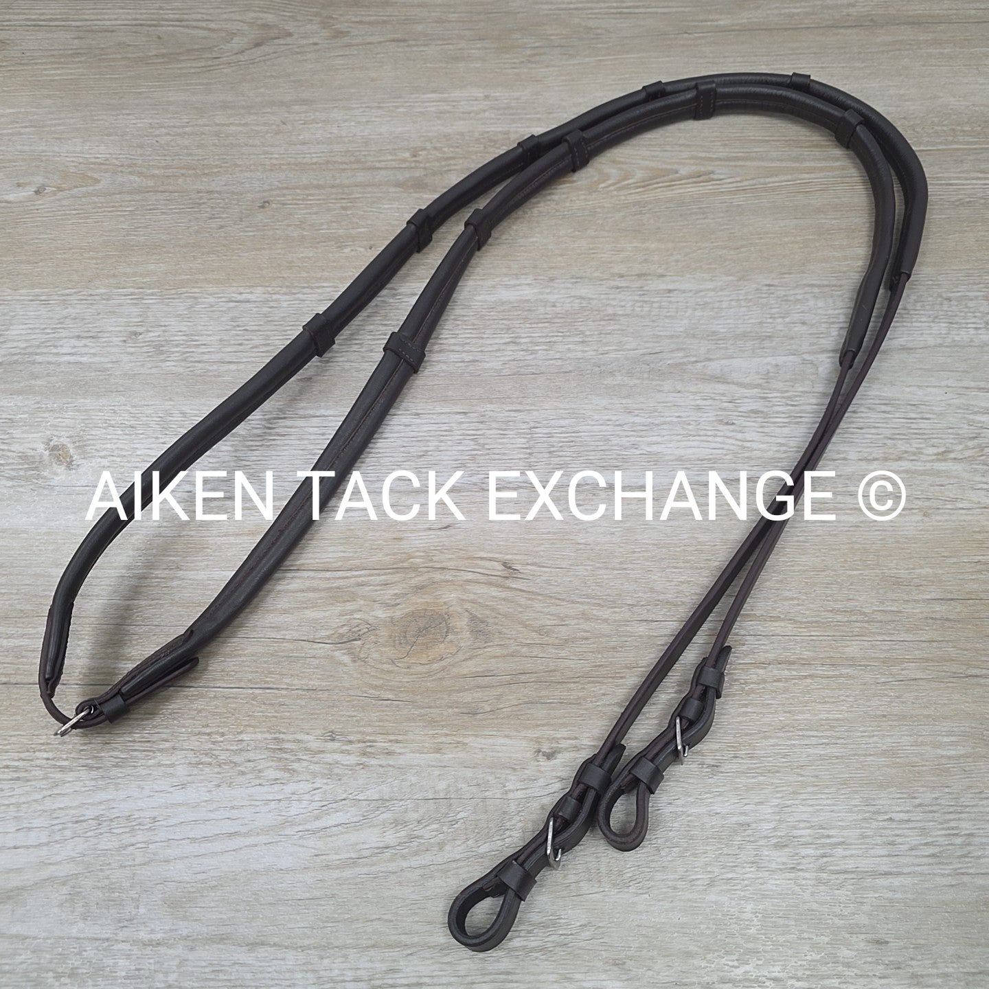 Cushion Grip Reins with Hand Stops, Brown, 56"