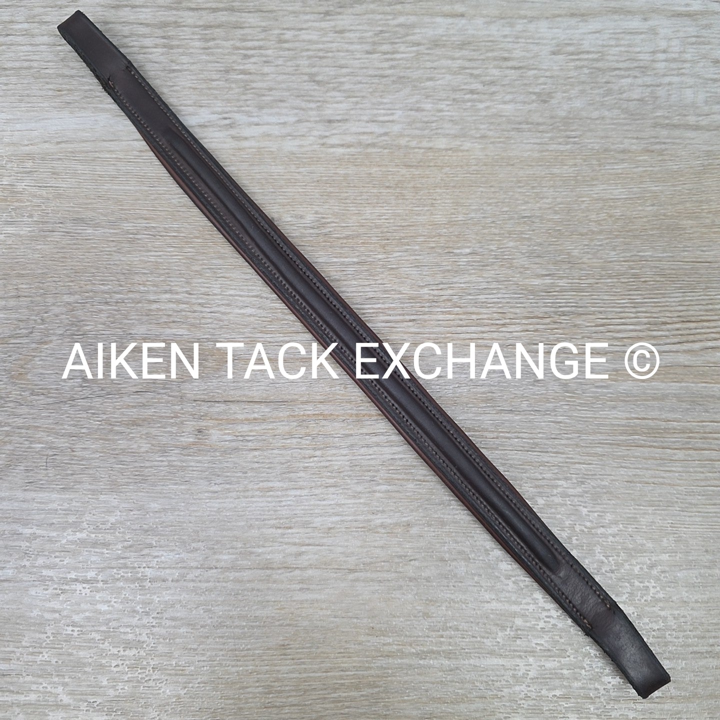Padded Plain Raised Browband, Brown, 15"