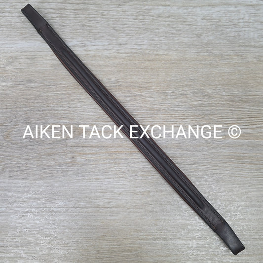 Padded Plain Raised Browband, Brown, 15"