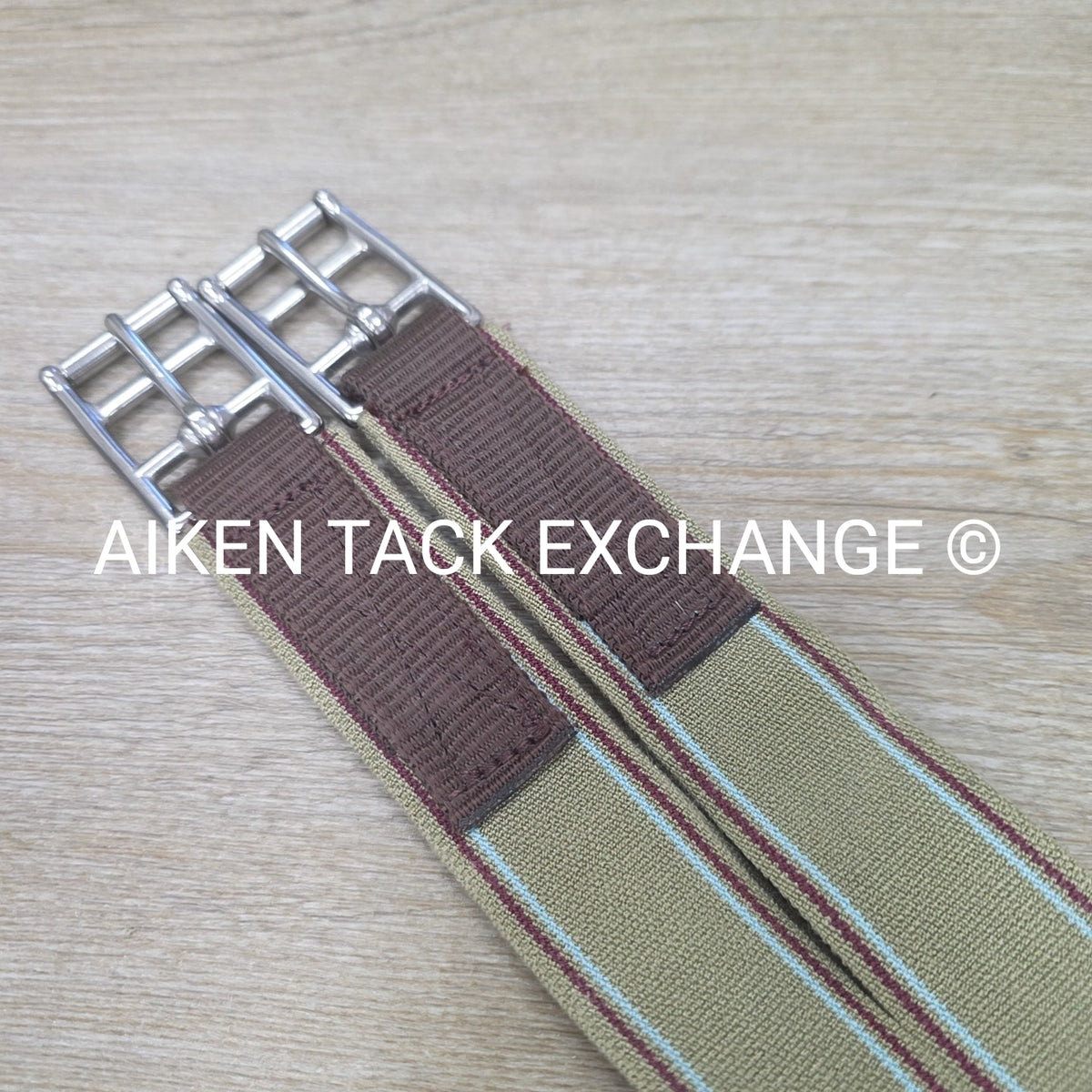 Neoprene Lined Double End Elastic Girth, Brown, Size 54"