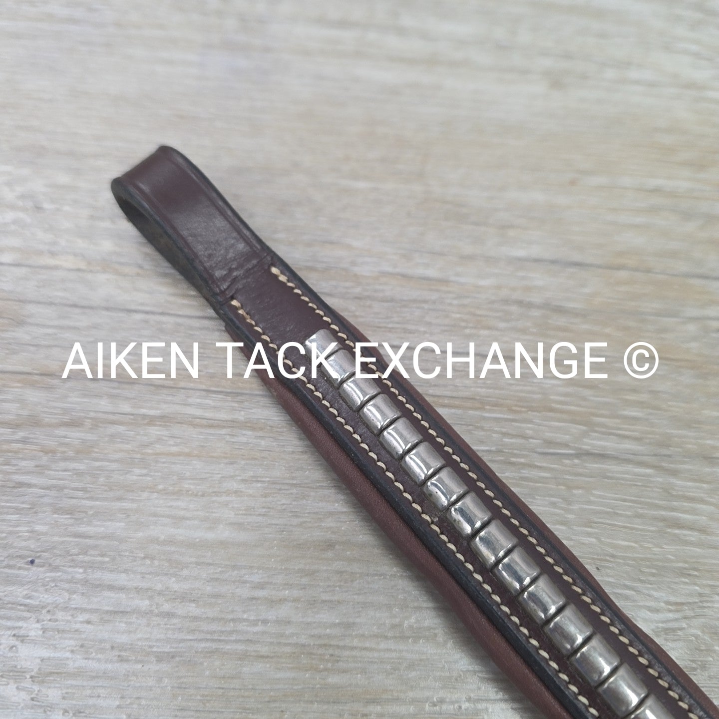 Padded Clincher Browband, Brown, 16"