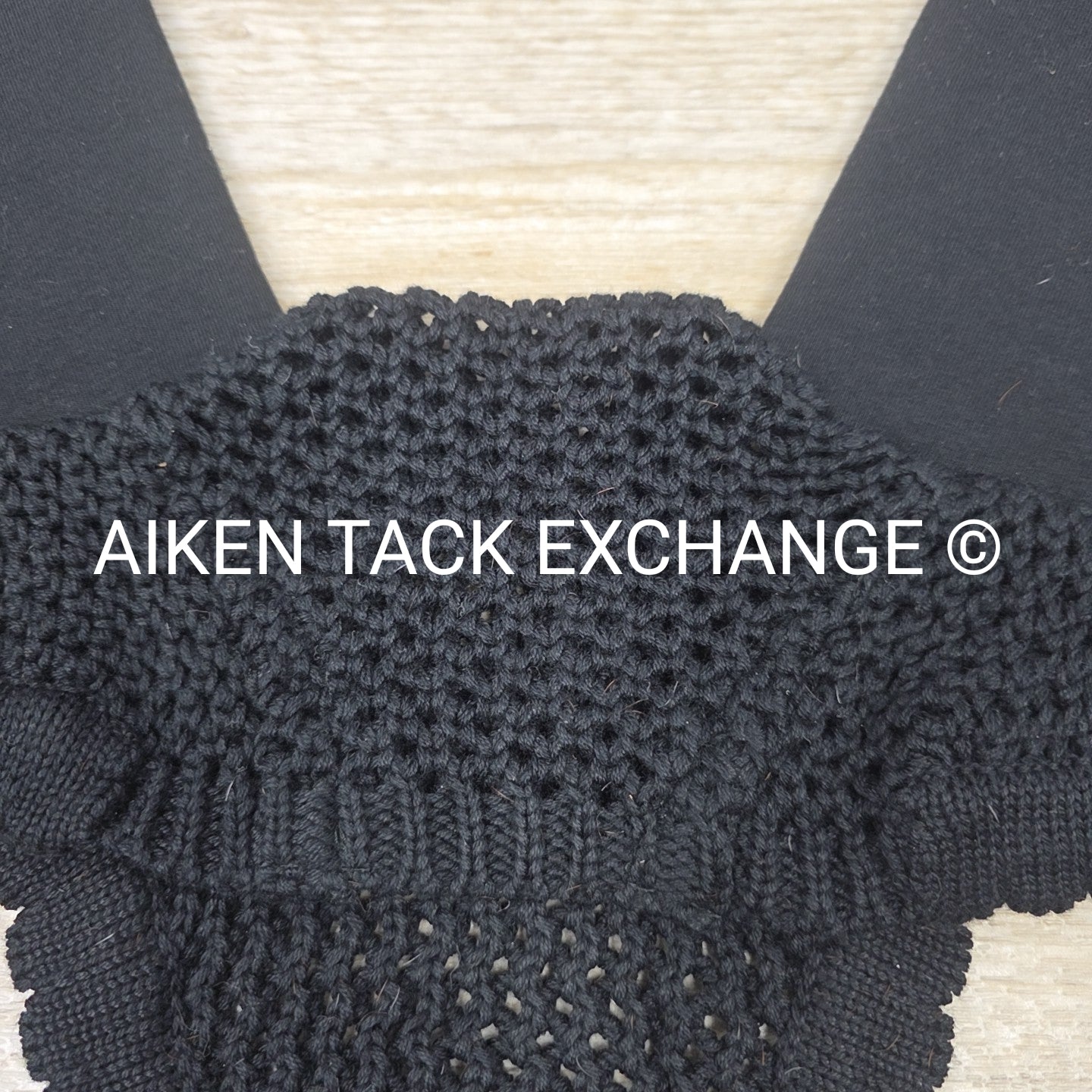 Equiline Soundless Ear Bonnet, Black, Size Full