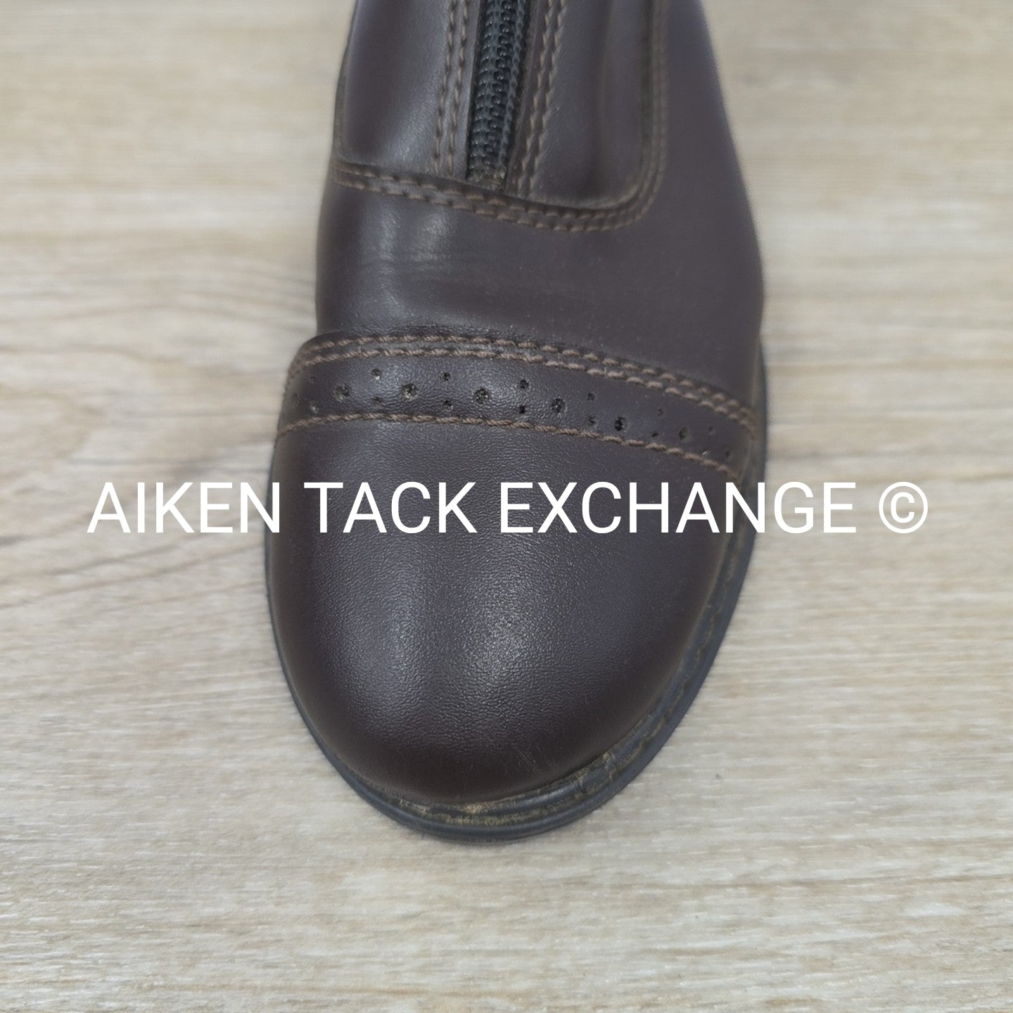 TuffRider Zip Up Paddock Boots, Brown, Size 3