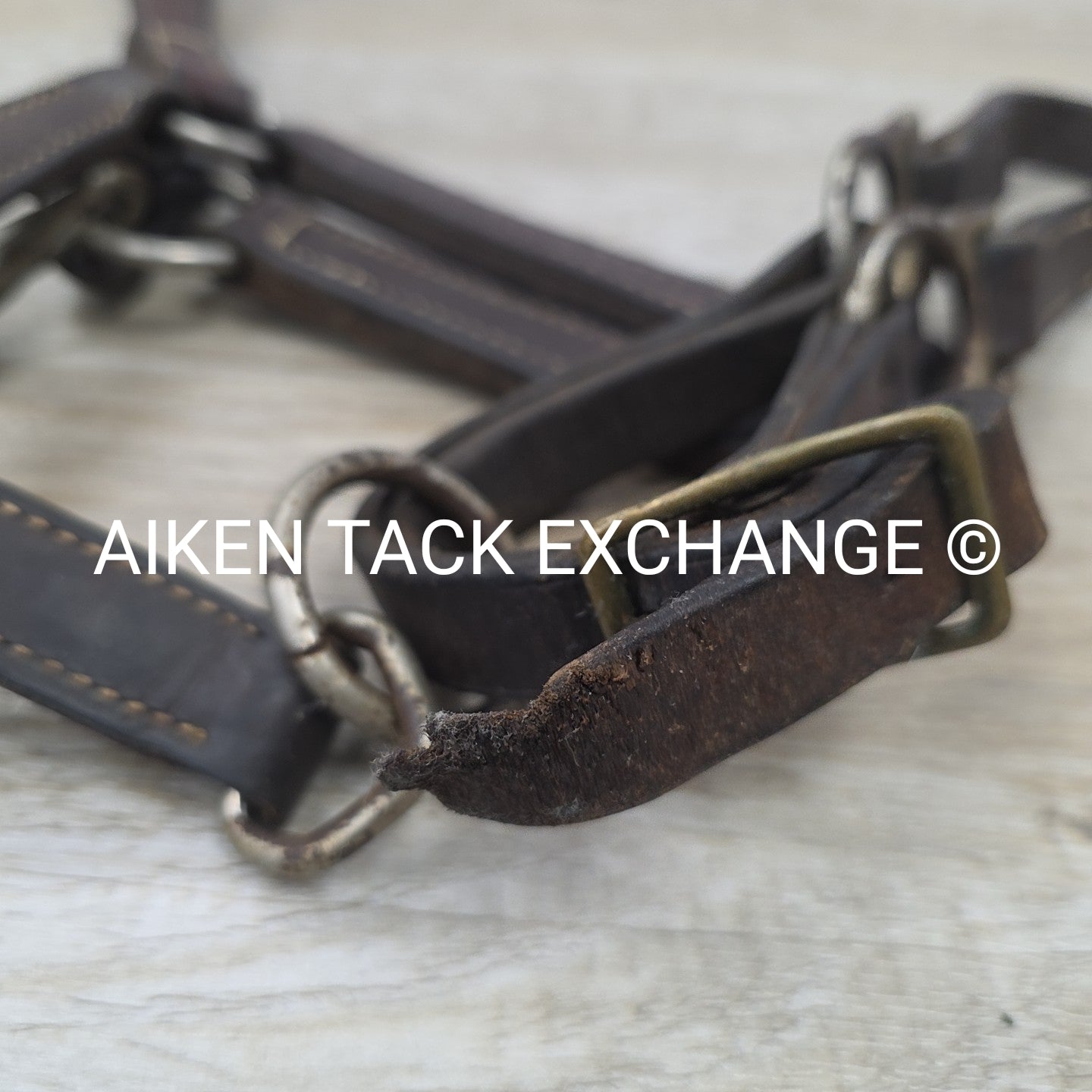 BARGAIN BUNDLE: 2 Leather Halters, Brown, Size Full