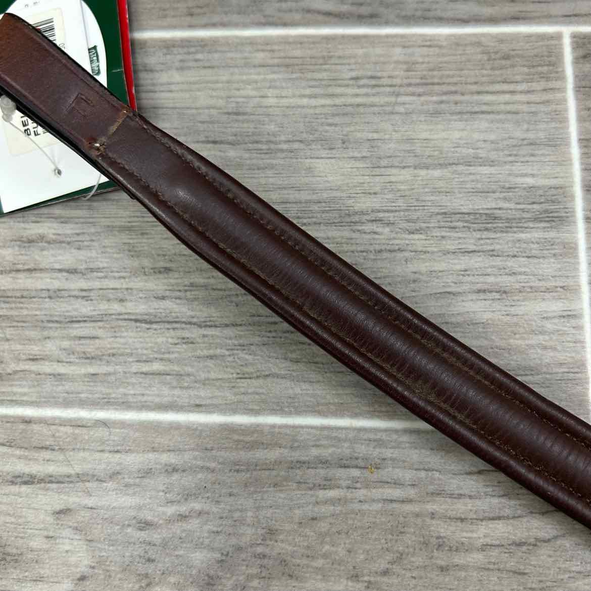 Nunn Finer Bellisino Fancy Stitched Browband, Brown, Size Full, Brand New