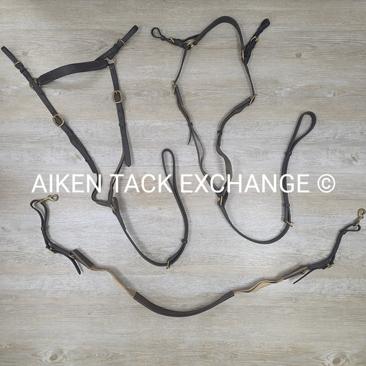 BARGAIN BUNDLE: 2 Elastic Hunter Breastplates & 1 Jumper Breastplate, Brown, Siz