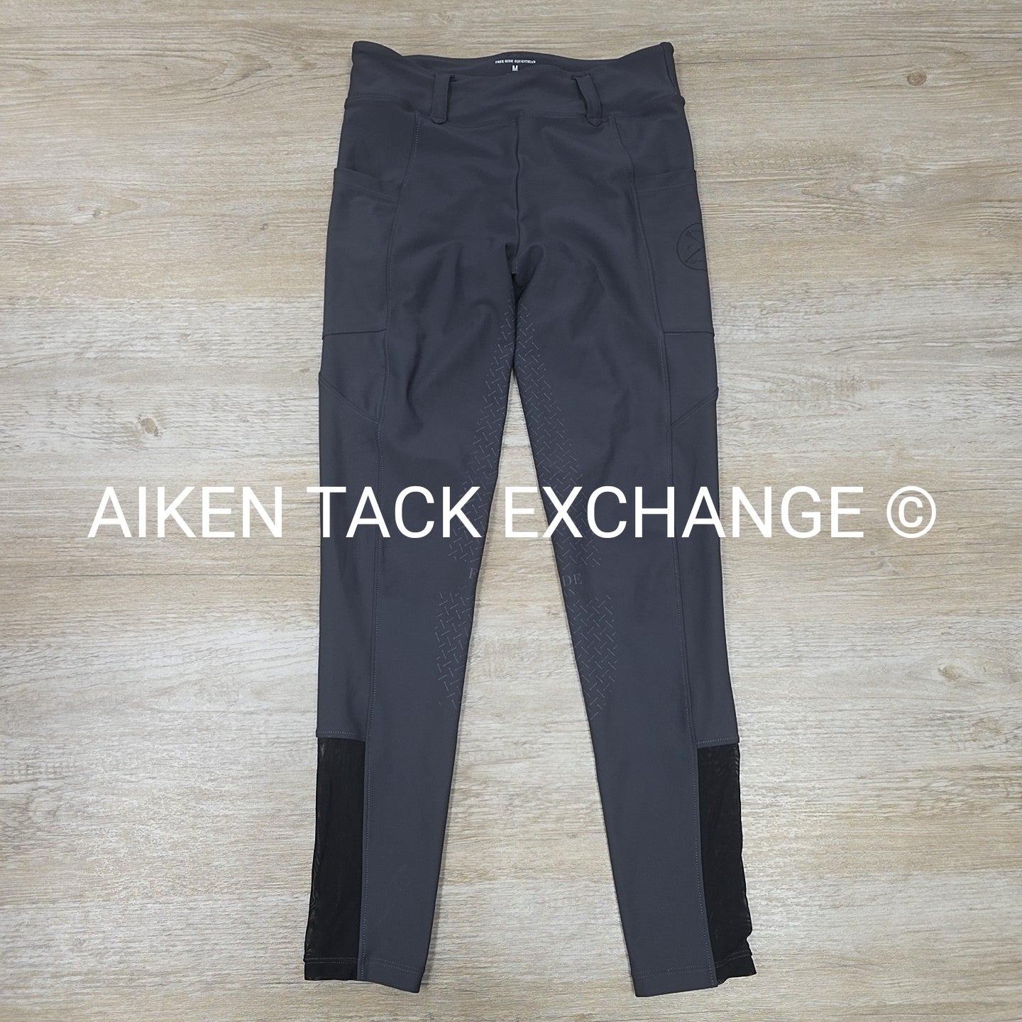 Free Ride Equestrian Silicone Grip Full Seat Pull On Tights, Women's Medium