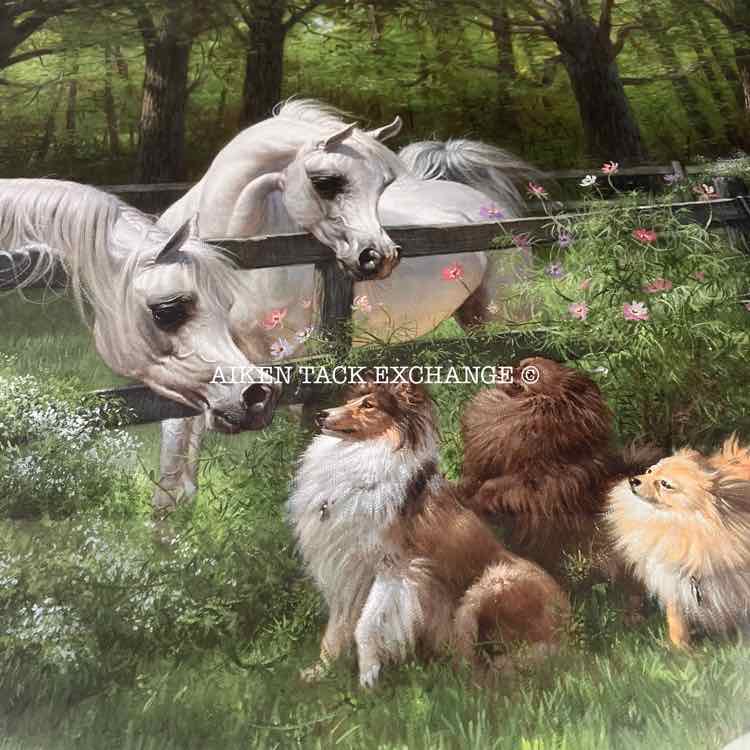 Mary Haggard Horse Paintig, Matted and Framed, 36.5 x 31.5"