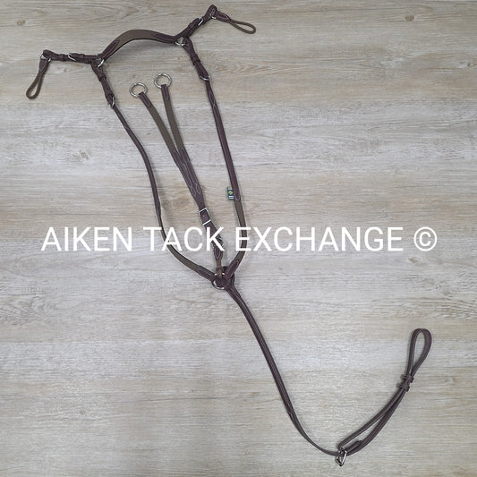 Devoucoux 3 Point Elastic Breastplate, Brown, Size Large