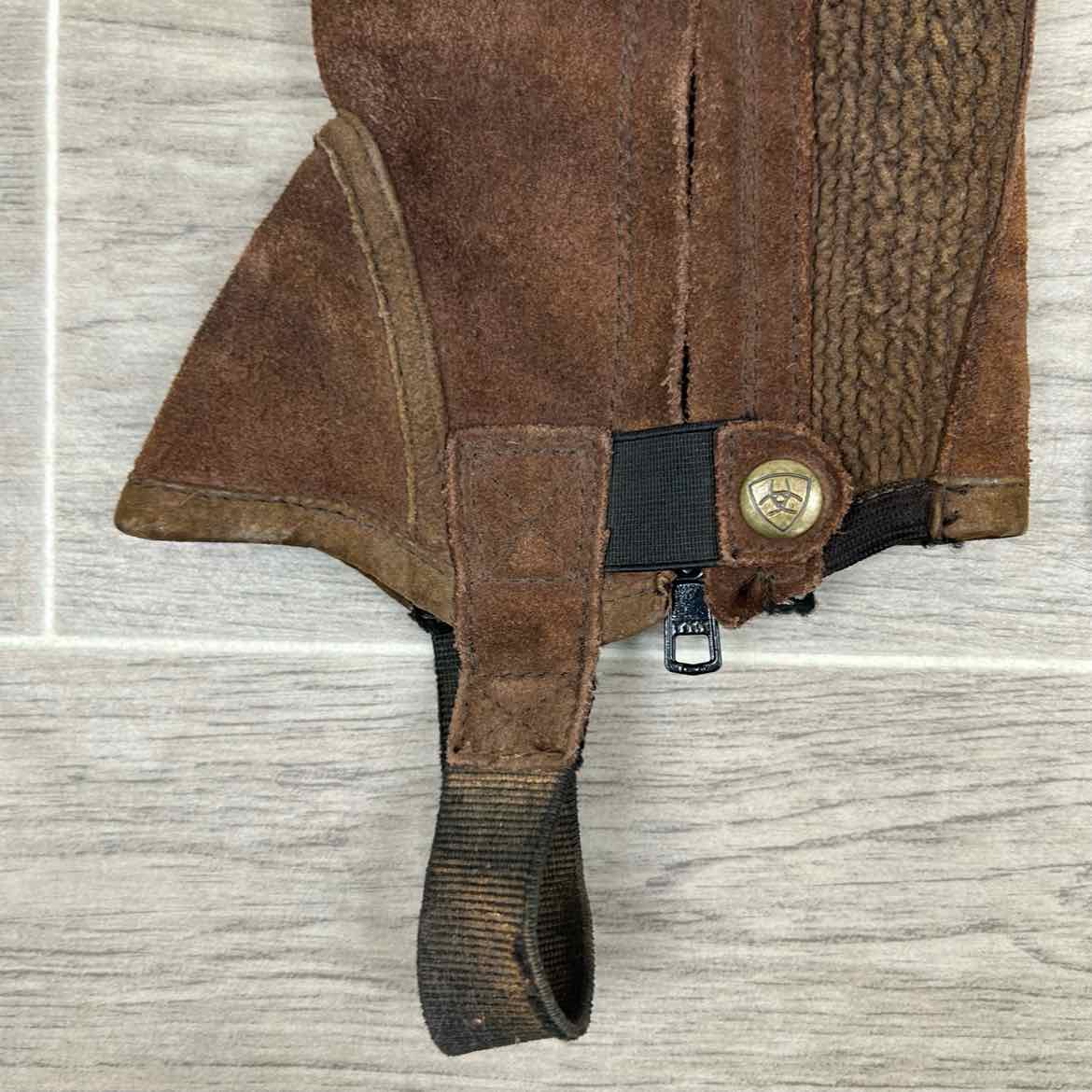 Ariat All Around II Suede Half Chaps, Size Child's Large