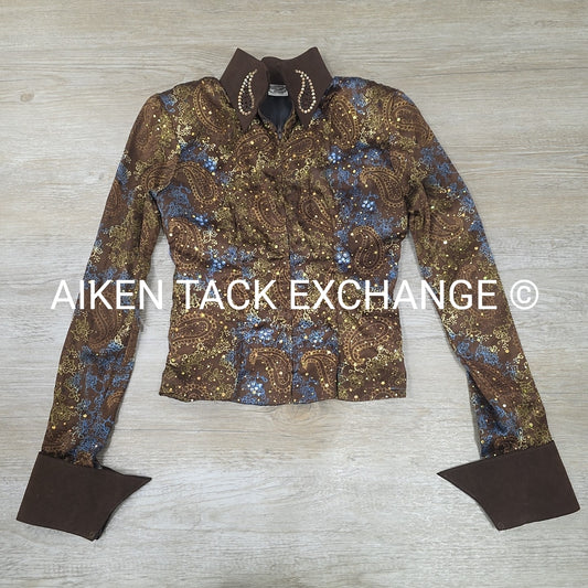 Korral Kreations Western Show Shirt w/ Bling, Women's XS/S