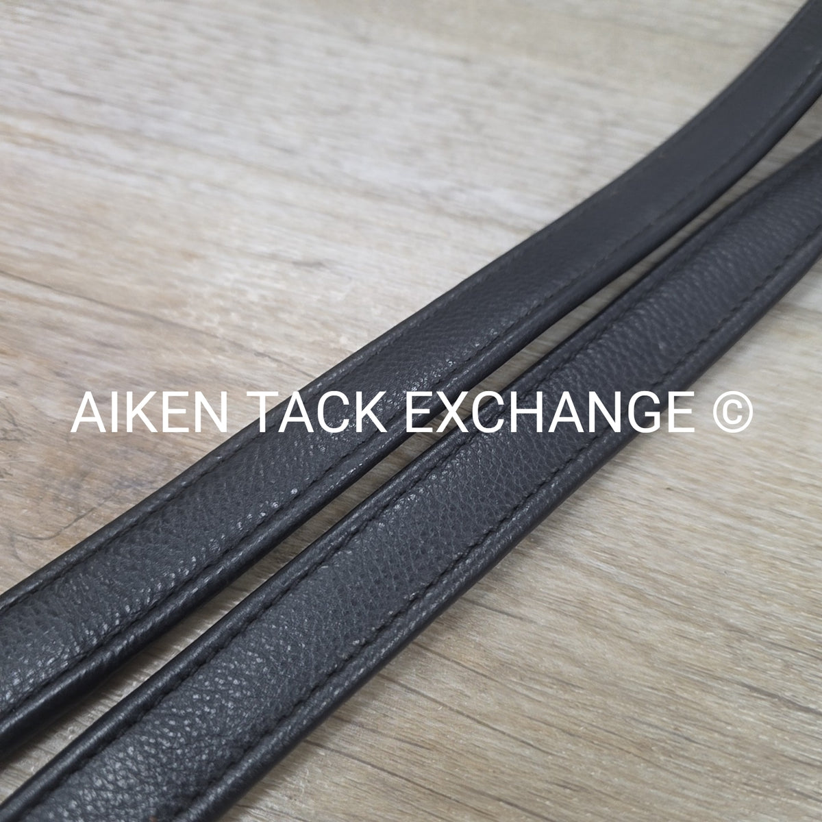 KL Select Black Oak Calf Lined Stirrup Leathers, Black, 54"